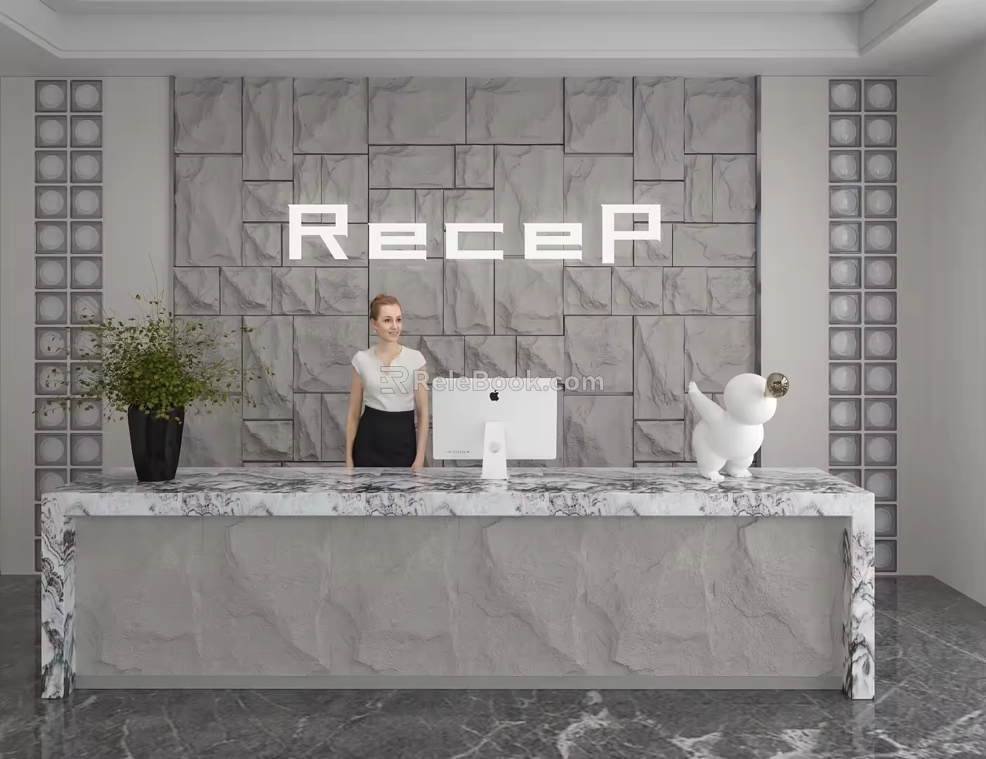 Front Desk 3d model