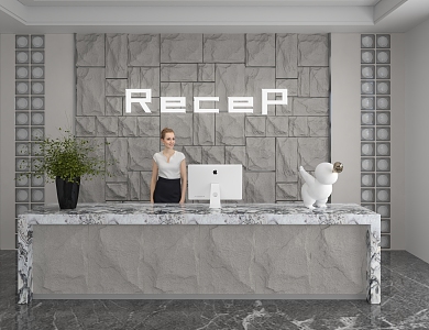 Front Desk 3d model