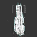 Urban Building Complex With Modern High Rise Multi Layered Structure And Colorful Facades