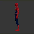 Spider Man Game Movie Character In Red Blue Suit With Spider Web Pattern Standing Pose