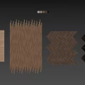 Natural Light Tone Wooden Floor With Herringbone Pattern And Straight Planks Design