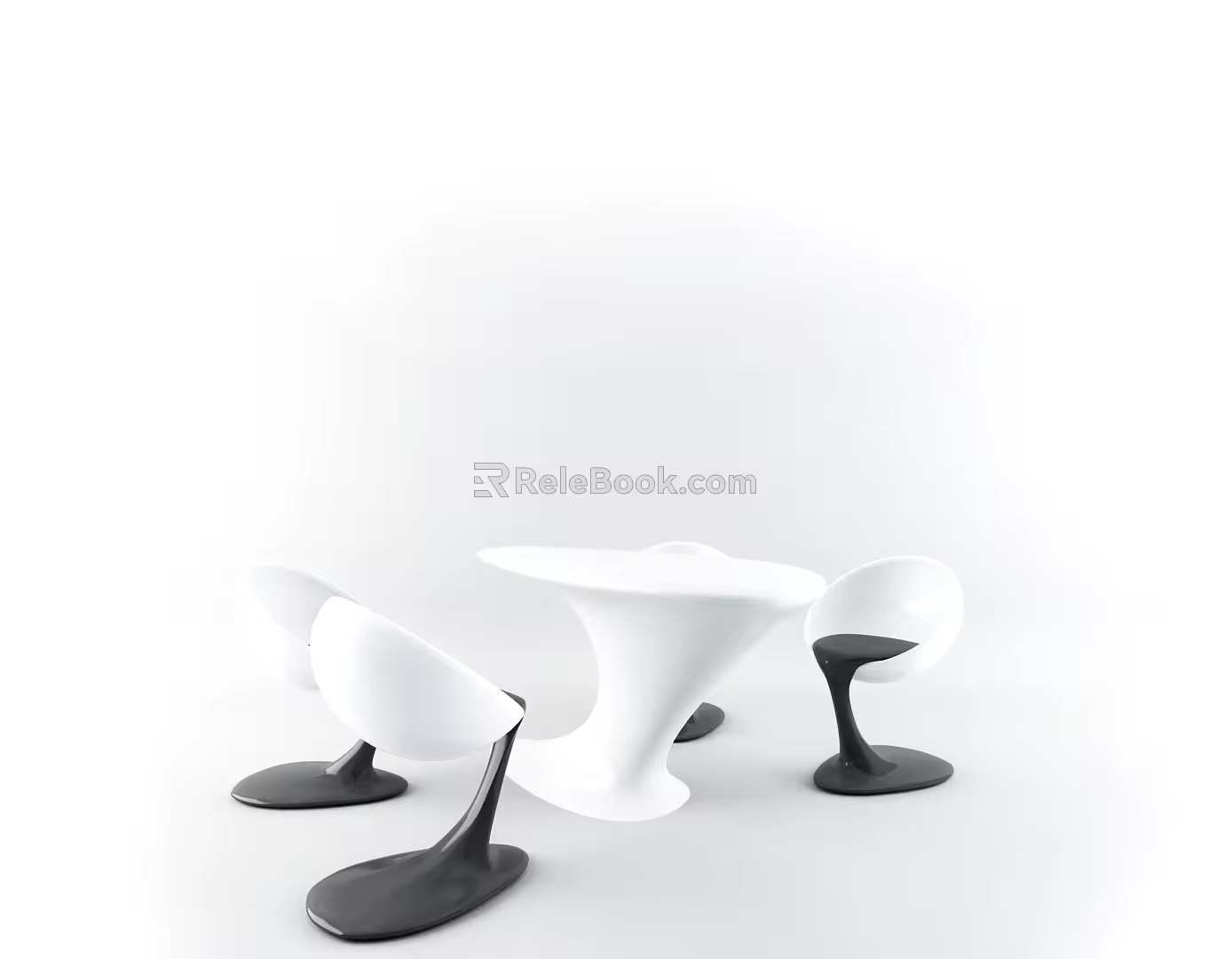 Modern leisure table and chair combination future technology table and chair 3d model
