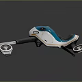 Futuristic Space Exploration Vehicle With Blue White Design And Advanced Planetary Mobility For Cosmic Missions