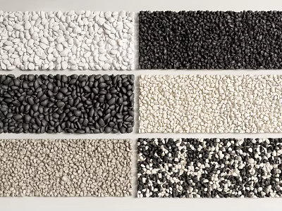 Modern cobblestone cobblestone gravel gravel paving 3d model