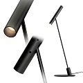 Modern Black Adjustable Desk Lamp With Minimalist Design And LED Light Source 3d model