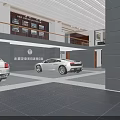 Modern Upscale 4S Auto Dealership Showroom Displaying Luxury Sports Cars With Spacious Elegant Interior