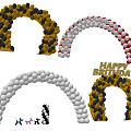 Modern Balloon Arch Balloon Arch Shape Balloon Animal Balloon 3d model