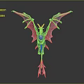 3D Rendered Turquoise Fantasy Dragon With Detailed Wings And Spiked Tail