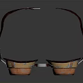 Vintage Copper Frame Protective Goggles With Dark Lenses And Adjustable Strap