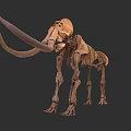 Mammoth Skeleton Sculpture Detailed Prehistoric Mammal Bone Artwork For Scientific