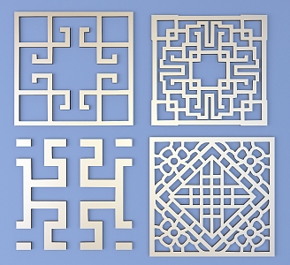 Metal Carved Traditional Pattern Carved Pattern 3d model