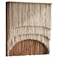 Layered Tassel Wall Decor in Beige and Brown Tones with Natural Material Texture