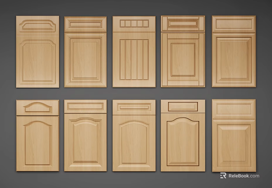 Various Wooden Wall Panels With Different Decorative Design Patterns For Interior Use 3d model 