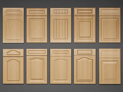 Various Wooden Wall Panels With Different Decorative Design Patterns For Interior Use 3d model