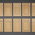 Various Wooden Wall Panels With Different Decorative Design Patterns For Interior Use 3d model