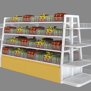 Snack Shop Snack Cabinet Snack Rack Acrylic Pocket Snack End Snack Shelf 3d model