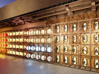 New Chinese Lantern Ancient Lantern Soft Lantern Festival Lantern Color Atmosphere Light Rammed Earth Wall Ancient Poetry New Year Beauty 3d model