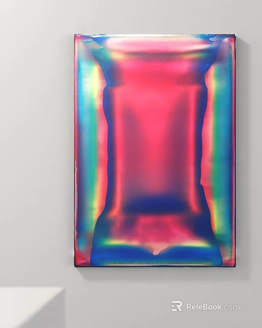 Colorful Gradient Abstract Artwork With Vibrant Red Blue Green Tones 3d model 