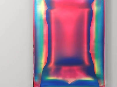 Colorful Gradient Abstract Artwork With Vibrant Red Blue Green Tones 3d model