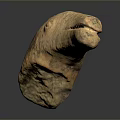 Ancient Terracotta Bird Head Sculpture With Handcrafted Texture And Earthy Archaeological Style