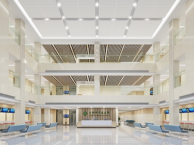 Hospital outpatient hall 3d model