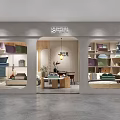 Modern Mengbaihe Bedding Store with Well Arranged Furniture and Colorful Items
