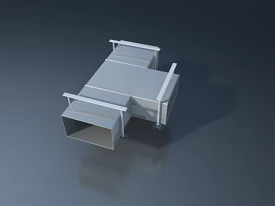 Modern Swing Door 3D Model With Metal Frame And Panel Structure 3d model