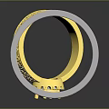 Decorative Gold And Silver Rings With Gemstone And Engraved Patterns