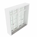 Elegant White Double Doors Interior Design With Glass Panes And Brass Handles