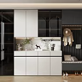 Light Luxury Shoe Cabinet 3d model