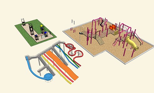 Modern Amusement Park Children's Amusement Facilities 3d model