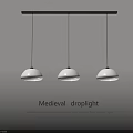 Medieval Droplight Design With Arched Light Fixture And Hanging Lamps