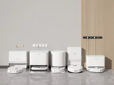 Smart Household Appliances With Modern Design For Efficient Home Cleaning 3d model