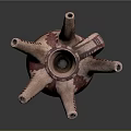 Traditional Ceramic Sculpture Carving With Multiple Spouts And Red Artistic Patterns