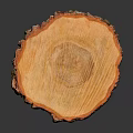 Natural Wooden Round Slice Household Item With Smooth Surface And Bark Edge
