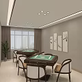 Spacious Hospital Ward Interior With Two Beds Light Blue Walls Paintings And TV