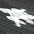 Two Green Fighter Jets Flying in Starry Space With Purple Pink Thrusters