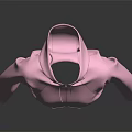 Pink Zip Up Hoodie With Front Pockets In Casual Fashion Style