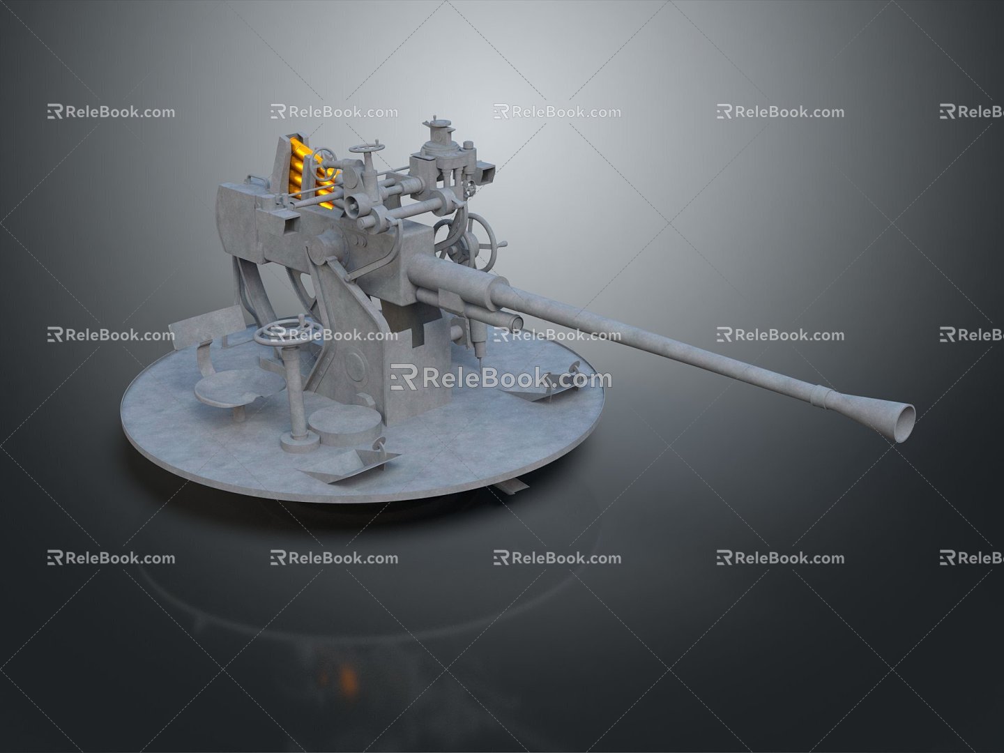 modern turret turntable sci-fi tower defense game tower defense 3d model