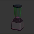 Dark Colored Modern Electric Blender With Transparent Container And Stable Base