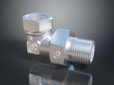 Pipe water pipe valve iron pipe fitting flange tee joint pipe water pipe valve 3d model