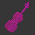 Classic Wooden Violin With Brown Finish And F-Holes On Black Background
