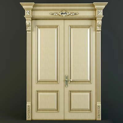 Jane Europe double door entry door 3d model Jane Europe double door entry door 3d model