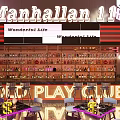 Manhalian 1 Bar With Neon Sign Wonderful Life Banner Purple Lighting And Cocktail Seating