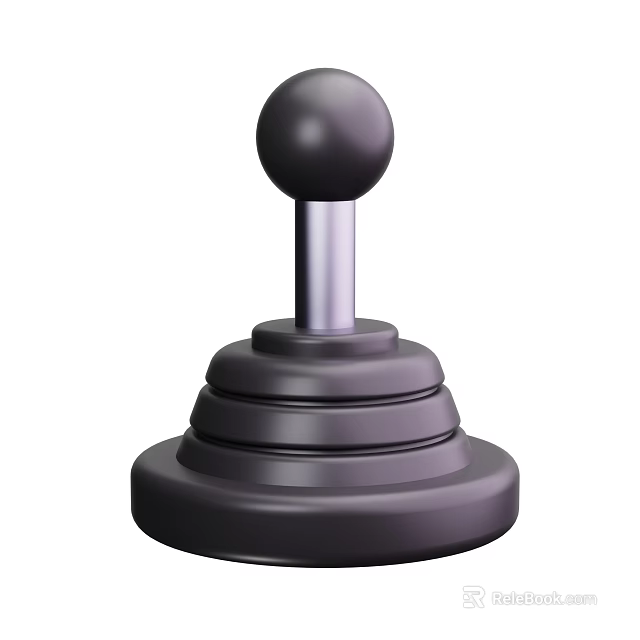 Industrial Control Device With Spherical Handle And Stacked Metal Base Design 3d model 