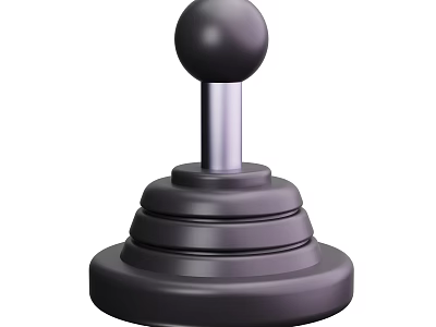 Industrial Control Device With Spherical Handle And Stacked Metal Base Design 3d model
