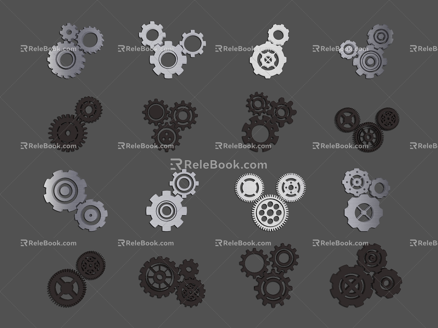 gear industrial gear industrial manufacturing roller metal parts serrated machinery 3d model