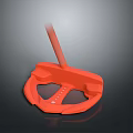 Modern Orange Golf Putter With Ergonomic Grip And Precision Head Structure
