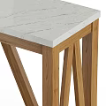 Modern Wooden Desk With Shelf And Sturdy Legs Design For Home Office