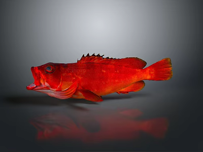 Red Fish Decorative Item For Modern Home Living Room Household Decoration 3d model